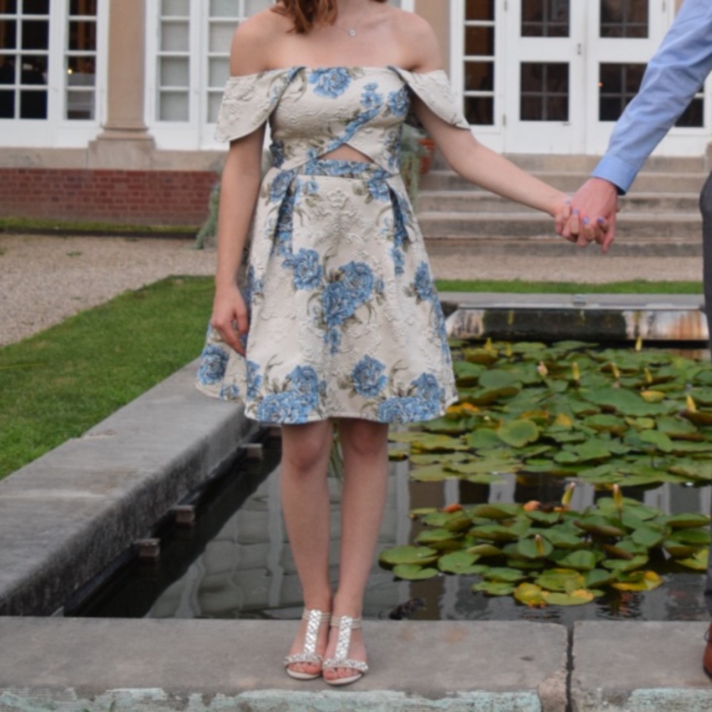Missguided Quilted Floral Dress